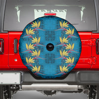 Hawaii Waikiki King Spare Tire Cover Blue Quilt With Pua Manu