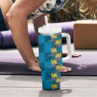 Hawaii Waikiki King Tumbler With Handle Blue Quilt With Pua Manu