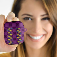 Hawaii Waikiki King AirPods Case Purple Quilt With Pua Manu