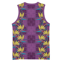 Hawaii Waikiki King Basketball Jersey Purple Quilt With Pua Manu