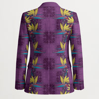 Hawaii Waikiki King Blazer Purple Quilt With Pua Manu