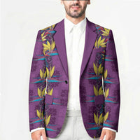 Hawaii Waikiki King Blazer Purple Quilt With Pua Manu