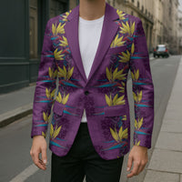 Hawaii Waikiki King Blazer Purple Quilt With Pua Manu