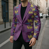 Hawaii Waikiki King Blazer Purple Quilt With Pua Manu