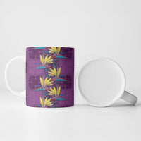 Hawaii Waikiki King Ceramic Mug Purple Quilt With Pua Manu