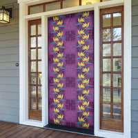 Hawaii Waikiki King Door Cover Purple Quilt With Pua Manu