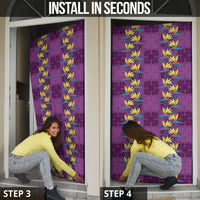 Hawaii Waikiki King Door Cover Purple Quilt With Pua Manu