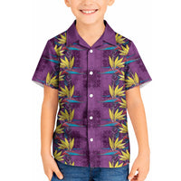 Hawaii Waikiki King Kid Hawaiian Shirt Purple Quilt With Pua Manu