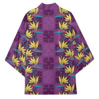 Hawaii Waikiki King Kimono Purple Quilt With Pua Manu