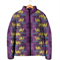 Hawaii Waikiki King Padded Jacket Purple Quilt With Pua Manu