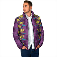 Hawaii Waikiki King Padded Jacket Purple Quilt With Pua Manu