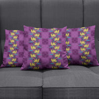 Hawaii Waikiki King Pillow Cover Purple Quilt With Pua Manu