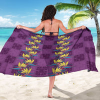 Hawaii Waikiki King Sarong Purple Quilt With Pua Manu