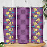 Hawaii Waikiki King Skinny Tumbler Purple Quilt With Pua Manu
