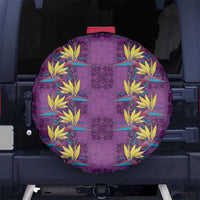 Hawaii Waikiki King Spare Tire Cover Purple Quilt With Pua Manu