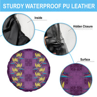 Hawaii Waikiki King Spare Tire Cover Purple Quilt With Pua Manu