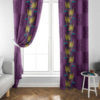 Hawaii Waikiki King Window Curtain Purple Quilt With Pua Manu