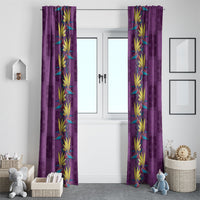 Hawaii Waikiki King Window Curtain Purple Quilt With Pua Manu