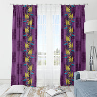 Hawaii Waikiki King Window Curtain Purple Quilt With Pua Manu