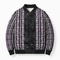 Hawaii Queen Liliuokalani Bomber Puffer Jacket Hawaiian Lei Pua Kalaunu