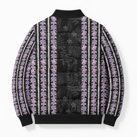Hawaii Queen Liliuokalani Bomber Puffer Jacket Hawaiian Lei Pua Kalaunu