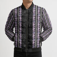 Hawaii Queen Liliuokalani Bomber Puffer Jacket Hawaiian Lei Pua Kalaunu