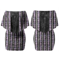 Hawaii Queen Liliuokalani Couples Matching Off Shoulder Short Dress and Hawaiian Shirt Hawaiian Lei Pua Kalaunu