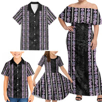 Hawaii Queen Liliuokalani Family Matching Off Shoulder Maxi Dress and Hawaiian Shirt Hawaiian Lei Pua Kalaunu