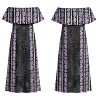 Hawaii Queen Liliuokalani Family Matching Off Shoulder Maxi Dress and Hawaiian Shirt Hawaiian Lei Pua Kalaunu