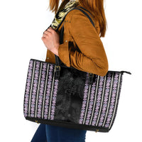 Hawaii Queen Liliuokalani Leather Tote Bag Hawaiian Lei Pua Kalaunu