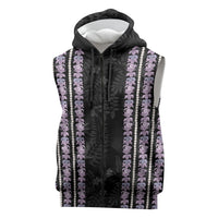 Hawaii Queen Liliuokalani Sleeveless Zip Hoodie Hawaiian Lei Pua Kalaunu