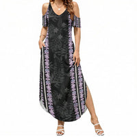 Hawaii Queen Liliuokalani Summer Maxi Dress Hawaiian Lei Pua Kalaunu