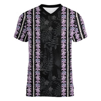 Hawaii Queen Liliuokalani Women V-Neck T-Shirt Hawaiian Lei Pua Kalaunu