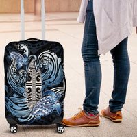 Polynesia Go Surfing Luggage Cover The Pacific Wave Of Water LT05 Blue - Polynesian Pride