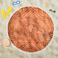 Lapita Culture Beach Blanket Iconic Double Face Pattern LT05 One Size 150cm Brown - Wonder Print Shop