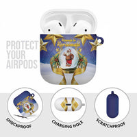 Samoa Christmas AirPods Case Snow Globe With Samoan Santa - Polynesian Pride