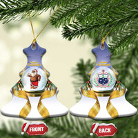 Samoa Christmas Ceramic Ornament Snow Globe With Samoan Santa - Polynesian Pride
