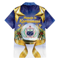 Samoa Christmas Hawaiian Shirt Snow Globe With Samoan Santa - Polynesian Pride
