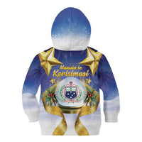 Samoa Christmas Kid Hoodie Snow Globe With Samoan Santa LT05 - Polynesian Pride