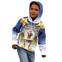 Samoa Christmas Kid Hoodie Snow Globe With Samoan Santa LT05 - Polynesian Pride