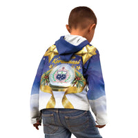 Samoa Christmas Kid Hoodie Snow Globe With Samoan Santa LT05 - Polynesian Pride