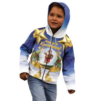 Samoa Christmas Kid Hoodie Snow Globe With Samoan Santa LT05 - Polynesian Pride