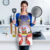 American Samoa Christmas Apron Seashell Santa Beach Vibes - Polynesian Pride