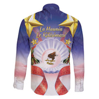 American Samoa Christmas Family Matching Mermaid Dress and Hawaiian Shirt Seashell Santa Beach Vibes - Polynesian Pride