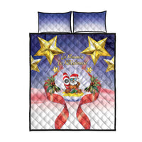 American Samoa Christmas Quilt Bed Set Seashell Santa Beach Vibes - Polynesian Pride