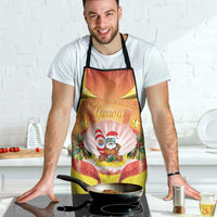 French Polynesia Christmas Apron Seashell Santa Beach Vibes - Polynesian Pride