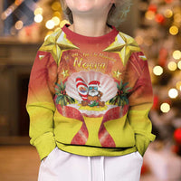 French Polynesia Christmas Kid Ugly Christmas Sweater Seashell Santa Beach Vibes - Polynesian Pride