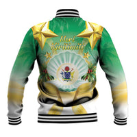 Cook Islands Christmas Baseball Jacket Seashell Santa Beach Vibes - Polynesian Pride