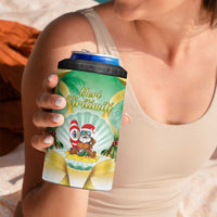 Cook Islands Christmas 4 in 1 Can Cooler Tumbler Seashell Santa Beach Vibes - Polynesian Pride