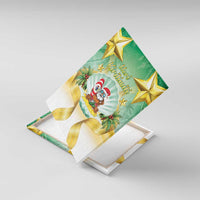 Cook Islands Christmas Canvas Wall Art Seashell Santa Beach Vibes - Polynesian Pride